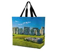 Stonehenge Summer Novelty Women's Shoulder Tote Bag Shopping Bags Reusable Lightweight Grocery Handbags Travel Storage Pouch