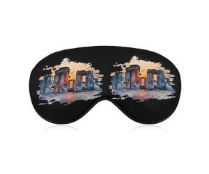 Stonehenge1 Funny Eye Mask for Sleep with Adjustable Strap Blocks Light Eye Shade Cover
