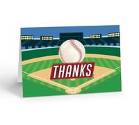 Stonehouse Collection Baseball Stadium Greeting Card - Single Card with Envelope, Blank Interior - Made in the USA (Baseball #2)