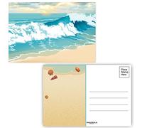 Stonehouse Collection Beach Postcards - 4 x 6 Beach Sand Postcards - 40 Ocean Shore Postcards - USA Made