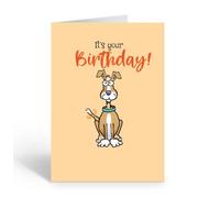 Stonehouse Collection | Cute Dog Happy Birhday Greeting Card | Humorous 4.5" x 6.5" Single Card (Drinking Doggy)