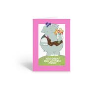 Stonehouse Collection Cute Elephant Valentine's Day Greeting Card, Single 5x7 Card with Envelope, Made in USA (Elephant Flowers)