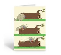 Stonehouse Collection | Funny Birthday Card | Beaver Carving Happy Birthday Into a Log | Perfect for Nature Lovers! |Humorous 4.5" x 6.5" | Single Card (Birthday Beaver)