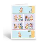 Stonehouse Collection, Funny Gym Note Card, Gym Social Butterfly, Gym Humor, Single Card with Envelope, Blank Inside - Made in the USA (The Social Member)