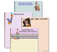 Stonehouse Collection in 4 Funny Assorted Notepads Pack Daily To Do List Notepad Memo Pads Office & Stationery Supplies Perfect for Funny Gifts for