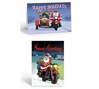 Stonehouse Collection Motorcycle Christmas Cards - 18 Assorted Motorcycle Cards & Envelopes