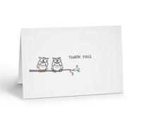 Stonehouse Collection Owl Greeting Card, Wise Owl Thank You Single Card and Envelope - Made in the USA (Owl)