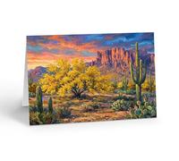 Stonehouse Collection Single Superstition Mountains Note Card with Envelope, Glossy Cardstock, Blank Interior, 5.5 x 4.25 Inch (Superstitions 1)