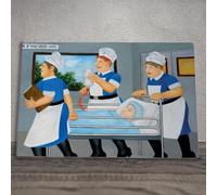 Stonehouse Ward Ceramic Tile Wall Art Picture Plaque Sign By Beryl Cook Novelty UV Printed Artwork Bar H30x20cm