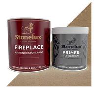 StoneLux 1 Litre Fireplace Stone Coating & 500ml Primer - Stone Effect Fireplace Paint (Wolfton)