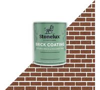 Stonelux Brick Coating - Brick Effect Paint - Dark Red - 1 Litre
