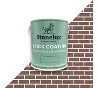 StoneLux® Brick Coating - Textured Brick Effect Paint for Changing and Restoring Brickwork Brown 2.5 Litres