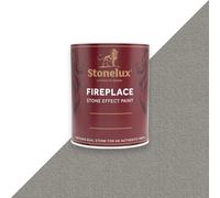 StoneLux® Fireplace Paint - Stone Effect Heat Resistant Paint for Fire Surrounds, Hearths and Inglenooks GREY 50 1 Litre