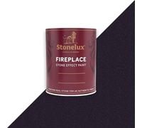 StoneLux® Fireplace Paint - Stone Effect Heat Resistant Paint for Fire Surrounds, Hearths and Inglenooks BLACKPEARL 61 1 Litre