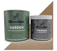 StoneLux® Garden Stone Coating - Stone Effect Garden Paint (1 Litre & 500ml Primer, ASHRIDGE)