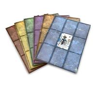 Stonemaier Games: Vantage Playmats | 6 Dual-Layered Cardboard Playmats to Prevent Cards Shifting | Create a 3x3 Grid of Cards as You Explore The World