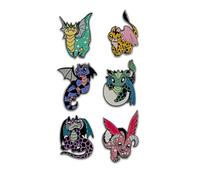 Stonemaier Games: Wyrmspan Dragon Enamel Pins | 6PC Cute Dragon Enamel Pins for Backpack, Hat, Lapel, Jacket, Bag | Designed from the Wyrmspan Art
