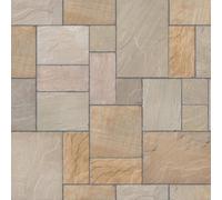 Stonemarket Indian Sandstone Paving Project Pack 20.93m² Sahara Multi-colour