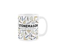Stonemason Mug - Humorous Masonry Tradesman Novelty Gifts - Tea/Coffee Hot Drinks White Ceramic Cup Present
