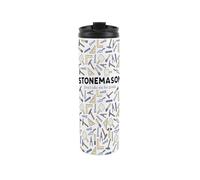 Stonemason Travel Mug - Novelty Masonry Tradesman Gift - Reusable Stainless Steel Vacuum-Sealed Double-Walled Hot/Cold Drinks Flask 500ml (16 fl oz)