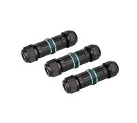 StoneMaxi IP68 Waterproof Junction Box Outdoor Cable Connector, 3 Pin Connectors for Outside Cables, 2-Way Wire Extension Electrical Cable Protector for Cable Diameter Ø 4mm-8mm (3 Packs - 3 Pin)