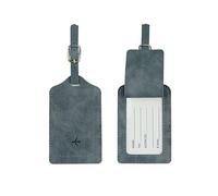 StoneMaxi RFID Blocking Passport Holder Travel Wallet PU Leather British Passport Cover with Card Cash Slots Waterproof Travel Document Case for Men Women (Luggage Tag - Grey)