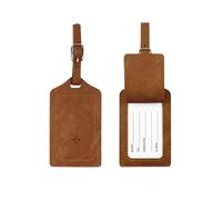StoneMaxi RFID Blocking Passport Holder Travel Wallet PU Leather British Passport Cover with Card Cash Slots Waterproof Travel Document Case for Men Women (Luggage Tag - Brown)