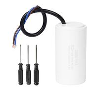 Stonenect Capacitor Motor Starting Working Runing Capacitors 50/60Hz with Cable for Electric Motors Refrigerator Water Pump Automatic Gate Air Compressor (50uF-450V-CBB60)