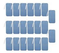 Stonenect Electrode Pads Square Electrode Patch Gel Reusable Pads Self-Adhesive Patches Replacement Sticky Pad Fit for TENS/EMS Machines 2mm Pin Connector (20Pcs 5 x 10cm-Blue)