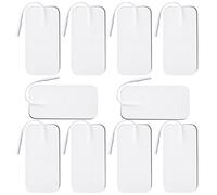 Stonenect Electrode Pads Square Electrode Patch Gel Reusable Pads Self-Adhesive Patches Replacement Sticky Pad Fit for TENS/EMS Machines 2mm Pin Connector (10Pcs 5 x 10cm)