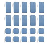 Stonenect Electrode Pads Square Electrode Patch Gel Reusable Pads Self-Adhesive Patches Replacement Sticky Pad Fit for TENS/EMS Machines 2mm Pin Connector (10Pcs 5 x5cm+10Pcs 5 x10cm-Blue)