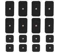 Stonenect Electrode Pads Studded Reusable Self-Adhesive Patches Replacement Sticky Compatible with Compex TENS/EMS Muscle Stimulation Pain Treatment Machines 3.5mm Button (8Pcs 5x5cm+8Pcs 5x9cm)