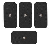 Stonenect Electrode Pads Studded Reusable Self-Adhesive Patches Replacement Sticky Compatible with Compex TENS/EMS Muscle Stimulation Pain Treatment Machines 3.75mm Single Button (4Pcs 5 x 10cm)