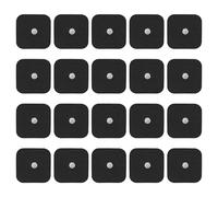 Stonenect Electrode Pads Studded Reusable Self-Adhesive Patches Replacement Sticky Compatible with Compex TENS/EMS Muscle Stimulation Pain Treatment Machines 3.5mm Button (20Pcs 5x5cm)
