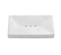 StonePlus Natural Smooth Real Marble Soap Dish/Facial Sponge Holder/Bathroom Makeup Sponge Tray with Draining Hole (Volakas White)