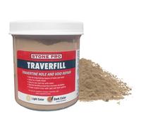 StonePro Traverfill - Travertine Repair - Fills smalls pits, holes & voids in travertine & limestone (Dark 1 lb)