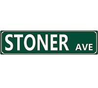Stoner Ave Sign Novelty Stoner Decor Stoner Street Sign Wall Art Decor For Home Farmhouse Bar Cafe Man Cave 16 X 4 Inch