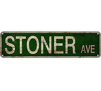 Stoner Avenue Street Sign Aluminum Metal Plaque Rustic Tin Sign Retro Wall Decor 4x16 Inch