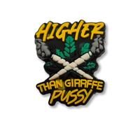 STONER - Charms For Crocs/Shoes - PVC - Higher Than A Giraffe Smoker - Leaf - Green - Ganja - Herbal