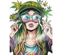 Stoner Coloring Book for Adults: Trippy Psychedelic 420 Coloring Pages, Stoned High Relaxation