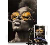 Stoner Girl Smoking Marijuana 1000 Piece Jigsaw Puzzles for Adults Sharp Logic Toy Home Leisure Tight Cut Heartfelt Gift 38x52cm