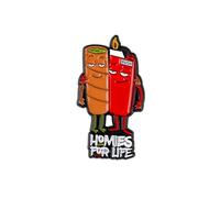 Stoner Smoking Weed Enamel Pin, Cannabis Smoker Marijuana Lapel Brooches, Blunt & Lighter Homies For Life Badges, 420 Smoker Brooch Badge, Marijuana Lover Gift, Gift For Smoker, Canna ddicted