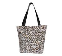 Stones All Over The Ground Fashion Canvas Tote Bag With All Over Print Design,Large Reusable Shopper Tote With Double Handles,Beach Tote, Weekend Bag