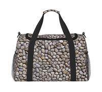 Stones All Over The Ground Full Print Travel Duffle Bag with Adjustable Shoulder Strap,Large Capacity Twill Polyester Crossbody Bag for Gym,Weekend Trips Outdoor Activities