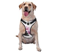 Stones And Pink Orchid,Pet Harness,Adjustable Reflective Dog Harness,Pet Leash Vest,S