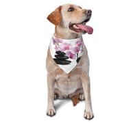Stones And Pink OrchidDog Bandanas Cat Puppy Scarfs Washable Pet Handkerchief