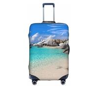 Stones Blue Sea Ocean Sunrise Mountain Luggage Cover Suitcase Trolley Case Protector Elastic Washable Anti Scratch Fit 18-32 Inch