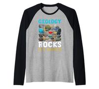 Stones Collection GEOLOGY ROCKS MY WORLD Stone Collector Raglan Baseball Tee