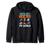 Stones Collection GEOLOGY ROCKS MY WORLD Stone Collector Zip Hoodie