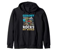 Stones Collection GEOLOGY ROCKS MY WORLD Stone Collector Zip Hoodie